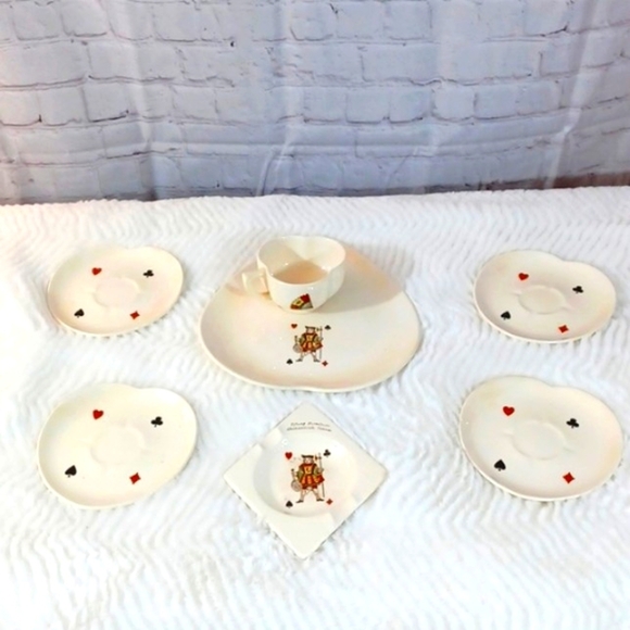 AMERICAN‎ Limgos Casino  Kings Vintage 50s China Set Of 7 Rare - Picture 1 of 16